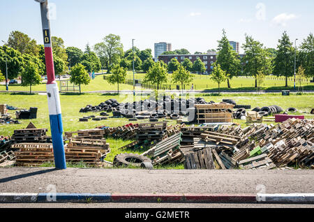 Feu de Rathcoole site dans Newtownabbey. Banque D'Images