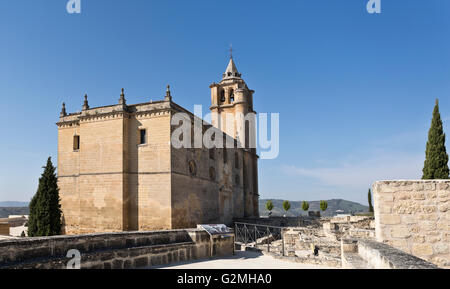 Vue de la grande église de l'abbaye dans la Fortaleza de La Mota, Espagne Banque D'Images