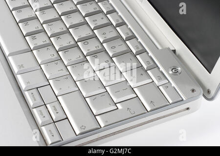 Clavier d'ordinateur portable d'argent libre Banque D'Images