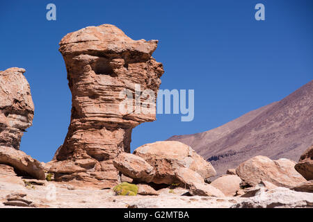 Roche érodée, formation de roches, Valle de las Rocas, vallée rocheuse, à Uyuni, Altiplano, Dreiländereck Bolivie, Argentine, Chili Banque D'Images