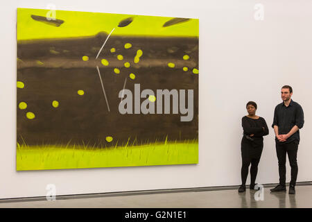 Londres, Royaume-Uni. 1 juin 2016. 18 Black Brook, 2014, huile sur toile. Aperçu rapide de la lumière, la nouvelle exposition du peintre américain Alex Katz à la Serpentine Gallery. L'exposition est présentée du 2 juin au 11 septembre 2016. Banque D'Images