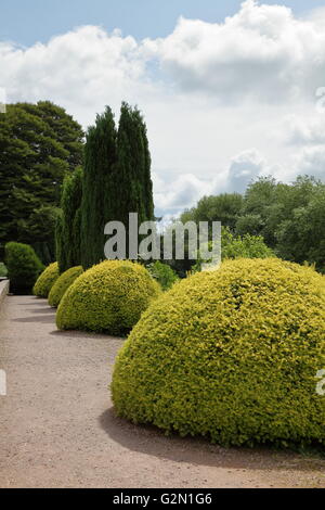 Formes de couverture bien gardé dans des jardins au Château de St Fagans Welsh National History Museum Cardiff Banque D'Images