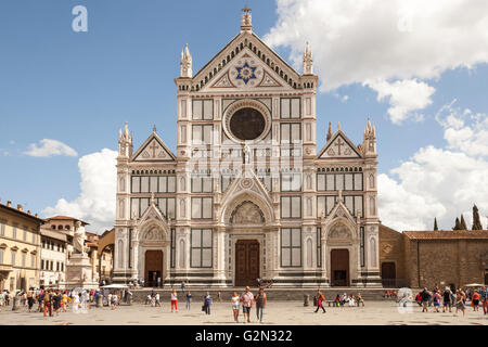 Église de Santa Croce, Piazza di Santa Croce, Florence, Toscane, Italie Banque D'Images