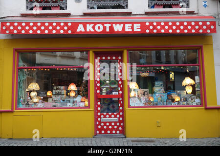 Akotwee, charmante boutique de vente d'objets vintages à Anvers, Belgique Banque D'Images