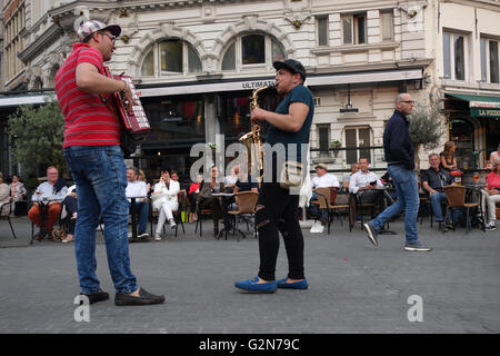 Des musiciens de rue à Anvers, Belgique Banque D'Images