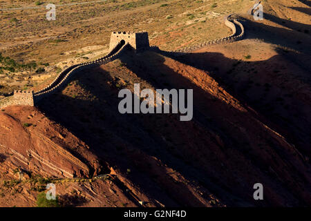 Grande Muraille de Chine, la Chine. Banque D'Images