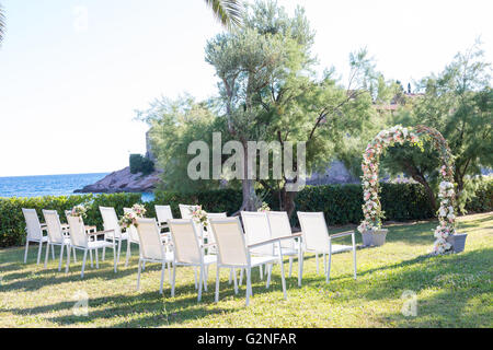 Le mariage mis en place Banque D'Images
