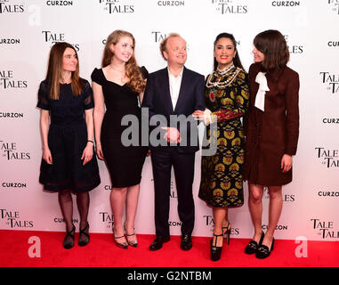 Shirley Henderson, Bebe Grotte, Toby Jones, Salma Hayek et Stacy Martin assistant à la première de 'UK conte de fées" tenue à l'Curzon Mayfair, Londres. ASSOCIATION DE PRESSE Photo. Photo date : mercredi 1er juin 2016. Crédit photo doit se lire : Ian West/PA Wire Banque D'Images