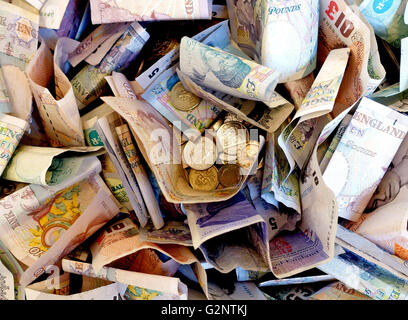 Sterling en billets et pièces de collection, Londres Banque D'Images