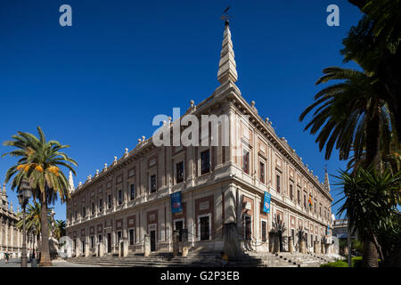 Archives générales des Indes, Séville, Espagne. L'Archivo General de Indias ('Archives générales des Indes"), installé dans l'un Banque D'Images