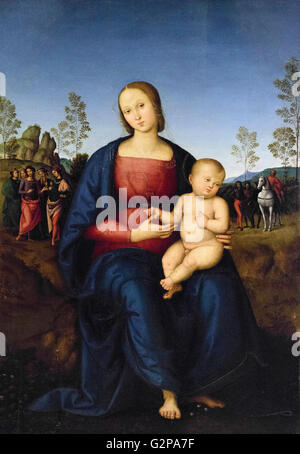 Pietro Vannucci - il Perugino (1446-1523), Vierge à l'enfant (ca.1502). Banque D'Images