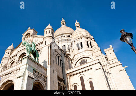 Basilique du Sacré-Cœur de Paris, communément connu sous le nom de Basilique du Sacré-Cœur et souvent tout simplement Sacré-Cœur, France Banque D'Images