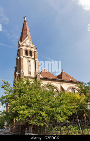 Fasori Église luthérienne et bâtiment de l'école secondaire à Budapest, Hongrie. Banque D'Images