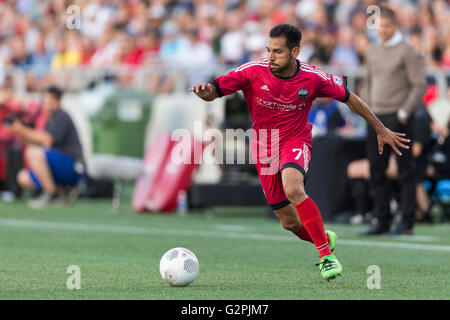 01 juin 2016 : Ottawa Fury Paulo FC (7) Junior en action lors de la finale du championnat canadien Amway entre Ottawa et Vancouver Whitecaps FC Fury à TD Place Stadium à Ottawa, ON, Canada. Ottawa Fury FC a remporté la première étape de la demi-finale 2-0. Daniel Lea/CSM Banque D'Images