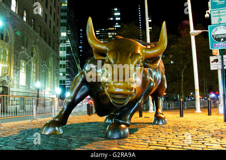 Bull Wall Street, Manhattan, New York City, New York, United States Banque D'Images