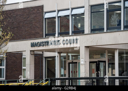 Entrée principale de Grimsby Cour des magistrats Banque D'Images