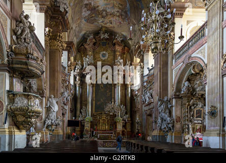 Wroclaw, Pologne, intérieur de l'église Saint Nom de Jésus Banque D'Images