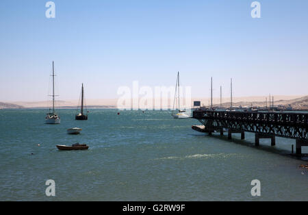 Waterfront jetée à Luderitz - Namibie Banque D'Images