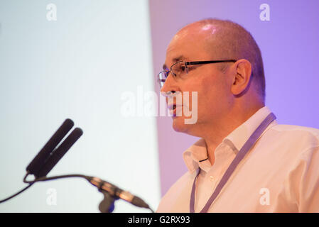 Jamie Hogg, entreprise partenaire, Royal Bank of Scotland s'exprimant à la conférence Banque D'Images