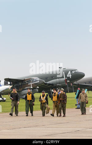 Une scène à l'American Airshow, Imperial War Museum, Musée de l'air de Duxford Cambridgeshire, East Anglia UK Banque D'Images