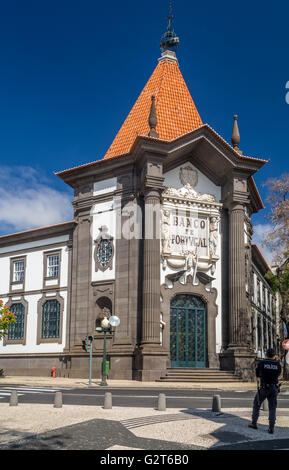 Banque du Portugal à Funchal, Madère Banque D'Images