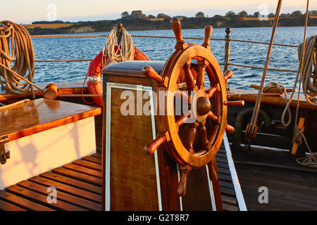 Le gouvernail du Tall Ship Albatros Banque D'Images