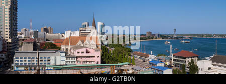 Afrique de l'Est, la Tanzanie, Dar es Salaam cathédrale panorama Banque D'Images