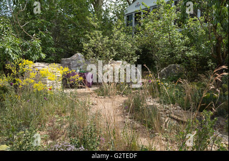 RHS Chelsea Flower Show 2016, L'Occitane, jardin, gagnant de la médaille d'or de Basson MSGD James design Banque D'Images