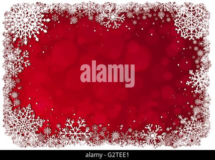 Cadre de Noël sur fond rouge Illustration de Vecteur