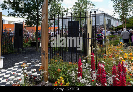 RHS Chelsea Flower Show 2016, l'esclavage moderne, Jardin Jardins Frais, gagnant de la médaille d'or de Juliette Sargeant MSGD design Banque D'Images