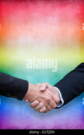 Close up de la liaison avec les couleurs arc-en-ciel pour gay pride Banque D'Images