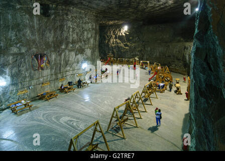 Ancienne mine de sel , aujourd'hui, le traitement des maladies respiratoires et une attraction touristique, la Roumanie, la Transylvanie, la Transylvanie, Sieb Banque D'Images