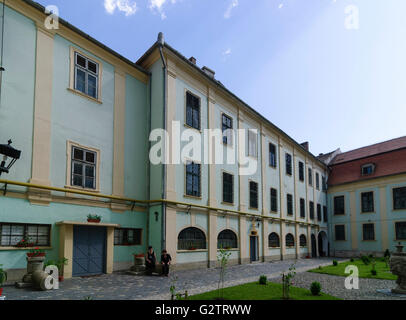 Cour de la Palais Brukenthal , maison pour le musée Brukenthal, Roumanie, Transylvanie, Transylvanie, Siebenbürgen Sibiu Banque D'Images