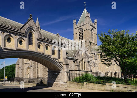 L'Irlande, Dublin, Dublinia Arch menant à la Cathédrale de Christchurch. Banque D'Images