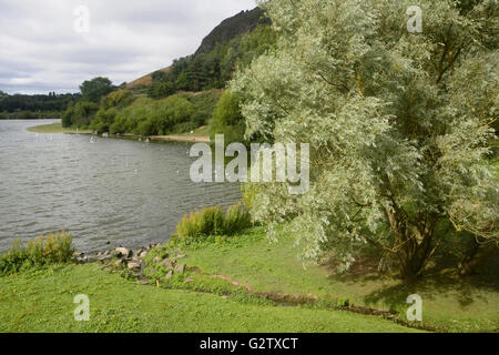 L'Écosse, Édimbourg, Duddingston Loch Duddingston, Village. Banque D'Images