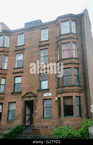 L'Écosse, Glasgow, centre-ville ouest, renferme sur Buccleuch Street. Banque D'Images