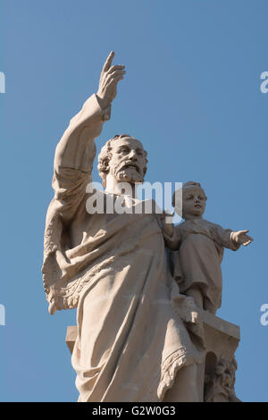 Espaly Saint Marcel, statue de St Joseph de Bon Espoir, la Haute Loire, Auvergne, France, Europe Banque D'Images