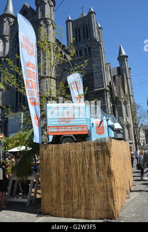 À la publicité van Ghent Alimentation et boisson Fayre Banque D'Images