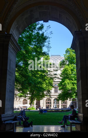 Cour intérieure de l'université, l'Autriche, Vienne, Wien Banque D'Images