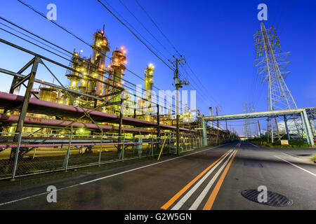 Les usines à Kawasaki, Japon. Banque D'Images