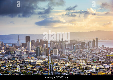 San Francisco, Californie, États-Unis d'horizon. Banque D'Images