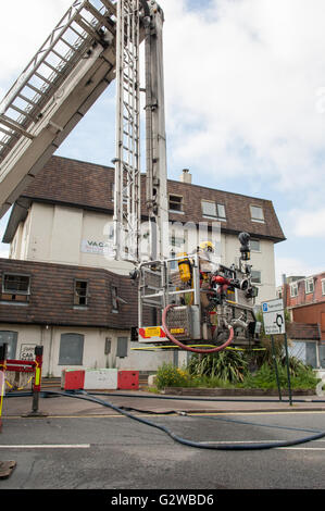 Bournemouth, Royaume-Uni. 06Th Juin, 2016. Belvedere Hotel Fire BOURNEMOUTH Dorset Uk. Belvedere Hotel et l'équipe Crédit : Gary Lawton/Alamy Live News Banque D'Images