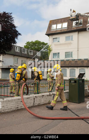 Bournemouth, Royaume-Uni. 06Th Juin, 2016. Belvedere Hotel Fire BOURNEMOUTH Dorset Uk. Belvedere Hotel et l'équipe Crédit : Gary Lawton/Alamy Live News Banque D'Images