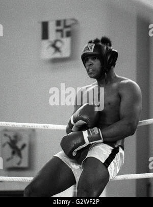 Cassius Clay, Le boxeur Muhammad Ali, plus tard au cours de sa formation le 26 décembre 1971. Dans le monde d'utilisation | Banque D'Images