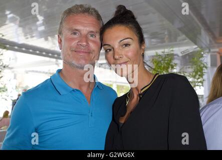 Monaco, 03 juin 2016 : soirée d'ouverture de l'Ambre l'été à Monaco avec pilote de F1 David Coulthard et sa femme Karen Minier | conditions dans le monde entier Banque D'Images