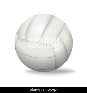 Une vision réaliste de volley-ball blanc isolé sur fond blanc illustration. 10 EPS vectoriel EPS disponible contient un gradient mesh je Illustration de Vecteur