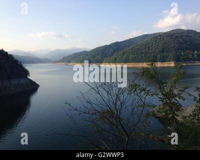 Lac Vidraru à Fagaras Banque D'Images