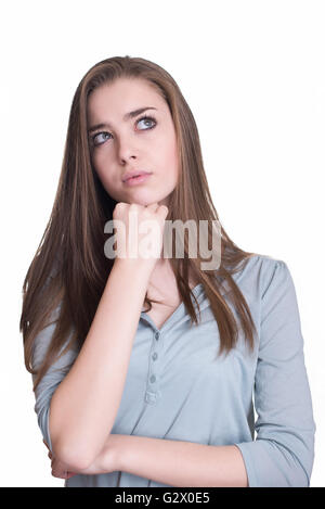 Attractive Woman thinking Banque D'Images