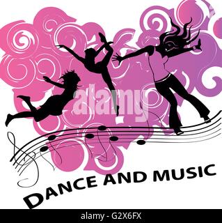 Danse et musique Illustration de Vecteur