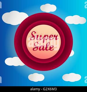 Super vente label circle Illustration de Vecteur